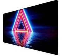 Noir Tapis de Souris Géométrie Tapis de Souris XXL 800 x 400mm Mouse Pad avec Bords Cousus et Base en Caoutchouc Antidérapante Mouse Pad XXL pour PC, Ordinateur Portable, Accessoires Bureau z3037