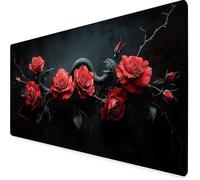 Noir Tapis de Souris XXL 60 x 30 cm, Tapis Souris Serpent sous Main Bureau avec 3MM Bords Cousus, Imperméable Mouse Pad Base en Caoutchouc Antidérapant Surface pour Gamer, PC, Cadeau -yym25096J