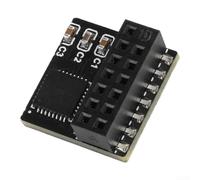 Noir TPM 2.0 Puce 14-Pin pour la sécurité de la carte mère | AES RSA Algorithmes, haute sécurité, port 14 broches, transfert de données rapide, compatible avec Win/Linux