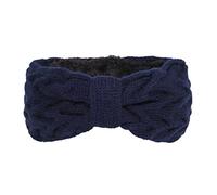 Noir Transparent chauds pour femmes Câble Crochet Turban -oreilles Cadeaux 1Pack Robe Franges (Dark Blue, One Size)