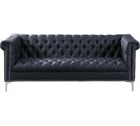 Noir Trois places Chesterfield Design moderne Canapés en cuir Canapé Designer Meubles