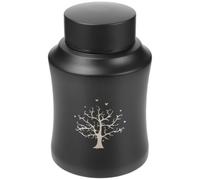 Noir Urne Funéraire pour Chat et Scellée, en Acier Inoxydable Compacte | Souvenir Portable, Format Discret pour Cendres Partielles, Finition Lisse, Usage Solide au Mémorial