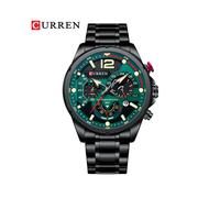 (noir vert) Nouvelles montres vertes pour hommes de marque supérieure montre à quartz en acier inoxydable
