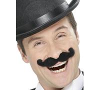 Noir Vieille Mode Gentilhomme Moustache Salle De Musique Costume Pour Hommes
