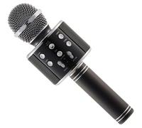 Noir WS-858 Microphone sans fil Métal MIC Recording Condensateur Microphone Stand W - Haut-Parleur Pour iPhone Karaoke Samsung