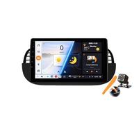 Noir,Y600S,Android 15.0 Autoradio 2 Din Stéréo pour F-iat 500 2007-2014 GPS Navigation 9''Cartablet Lecteur DVD Vidéo Multimédia FM BT Receiver avec Carplay 4G 5G WiFi DSP SWC