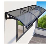 NOIRDA Auvent De Porte Extérieure, Auvent De Véranda avec Support en Aluminium, Drainage des Deux Côtés, Toit Marquise en Polycarbonate pour Protection UV, Pluie Et Neige(Gray,100x160cm/40x63in)