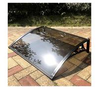 NOIRDA Auvent Marquise D'entrée Marron - Auvent Porte D’Entrée en Polycarbonate - Résistante Toit Abri Contre La Pluie Et UV - Auvents Protection Pluie pour Véranda, Fenêtre(Noir,100x200cm/40x79in)