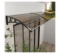 NOIRDA Auvent pour Porte D'entrée, Toit Abri Contre La Pluie, Toit Marquise en Polycarbonate, Auvent Marquise De 2,5mm D'Épaisseur, UV Protection, Pluie Et Neige Protection(Gray,60x100cm/24x40in)