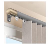 NOIRDA Ensemble De Rails De Rideaux pour Séparation De Pièce, Rail De Plafond Coulissants pour Rideaux, pour Plus D'intimité Et De Décoration Intérieure(Gray - Wall,95cm/3.1ft)