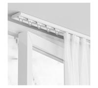 NOIRDA Rail De Plafond en Aluminium pour Rideaux, Ensemble De Rail De Rideau De Plafond Ultra-Fin pour Séparer Les Pièces, Salon, Chambre, Camping-Car, Dressing, Porte(Blanc,200cm/6.5ft(2 * 100cm))