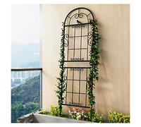 NOIRDA Treillis en Métal pour Plantes, Clôture Décorative pour Plante Grimpante De 185 Cm, 210 Cm, 230 Cm De Haut, pour Vignes, Rosiers, Clématites, Jardin Intérieur Et Extérieur(Black,185cm/72.8in)