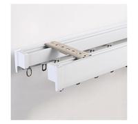 NOIRDA Tringles À Rideaux Double, Ensemble De Rails De Rideaux Robuste en Aluminium avec Accessoires pour Rideaux Et Séparateurs De Pièce De Camping-Car(Blanc,360cm(3 * 120cm))