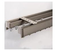 NOIRDA Tringles À Rideaux Double, Ensemble De Rails De Rideaux Robuste en Aluminium avec Accessoires pour Rideaux Et Séparateurs De Pièce De Camping-Car(Gray,100cm/3.3ft)