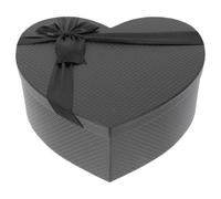 Noire Boîte Présent pour Bijoux en Papier, de Cœur | Texture Agréable, Structure Solide et Peu Fragile, Usage Maison ou Salon Professionnel, pour Bagues et Colliers