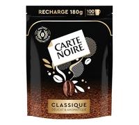 NOIRE - Café Soluble Classique CARTE | Saveurs riches et onctueuses | Idéal pour vos pauses gourmandes | la recharge de 144g | LOT DE 3