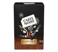 NOIRE - Café Soluble Classique CARTE | Savoureux goût intense | Parfait pour vos pauses gourmandes | la boîte de 144g - 80 sticks | LOT DE 3