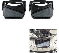 Noires 1 Paire 9.1x9.4cm Pedale Velo Plastique Antidérapantes Pédales - Automatiques De Vélo Pédale Arrière Pliantes Vtt Trekking Accessoires En Résine Universelles D'allongement L'axe