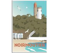 Noirmoutier Island France Art Imprimer Vintage Rétro Mur Art Toile Affiche Accueil Décoration Chambre Décoration Sans cadre 30x45cm