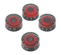 Noirs Boutons de Guitare Électrique Réglage Précis, 4 Pièces | Pièces de Rechange en Plastique, Texture Antidérapante, pour Basse et Guitare Électrique