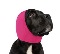 Noise Cancelling Ear Wrap, Dog No Shake Ear Muffs Noise Protection Firework Thunder Vacuum, Adjustable Calming Dog Ear Protection, Soft Breathable for Grooming, for Grooming Bathing & Swimming (4,L)