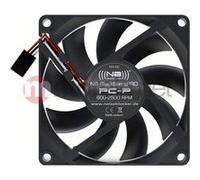 Noiseblocker BlackSilent (80mm, PC-P) PC Case Fan 80mm BlackSilent Pro PC Fan - PWM avec Ailes silencieuses - Cadre en Silicone de Seulement 15 mm de Haut - Vitesse Selon la Situation 600-2.500 RPM