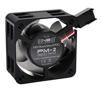 Noiseblocker ITR-PM-2 Ventilateur de boitier PC Case Fan 40mm BlackSilent Pro PC Fan PWM avec Ailes Silencieuses Cadre en Silicone de Seulement 15 mm de Haut - 3800 RPM