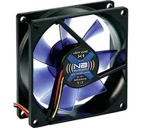 Noiseblocker X1 - PC Case Fan 80mm BlackSilent Fan X1 - Ventilateur PC 80mm Avec Ailes Silencieuses - Le Volume Maximum est Seulement 10dB (A) et le Débit d'air de 26 m³/h