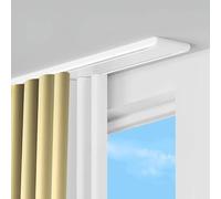 NoiseFree Système de rideaux doubles à 2 couches pour cloisons de séparation de pièce et rideaux parfaits pour chambre à coucher et salon Blanc 305 cm Facile à installer Fonctionnement lisse