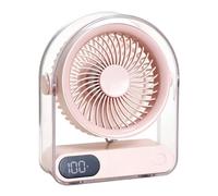 Noiseless Desktop Fan - USB Personal Cooling Blower, Rechargeable Speed Adjustable Air Circulator | Ninety Degree Tilt Compact Design, Nightstand Living Room Kitchen Home Office Study Apartment Units