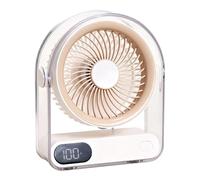 Noiseless Desktop Fan - USB Personal Cooling Blower, Rechargeable Speed Adjustable Air Circulator | Ninety Degree Tilt Compact Design, Nightstand Living Room Kitchen Home Office Study Apartment Units