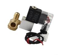 Noiseless Électrovanne 2 voies DC12 V Boîtier en aluminium Ressort en acier inoxydable et raccord G1/4 Réponse rapide pour compresseur d'air Pompe à air Liquide Gaz Eau Applications (B)