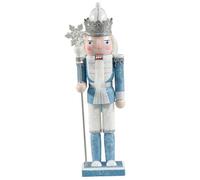 Noisette de Noël décor de Noël 12 Pouces Figures Casse-Noix en Bois Roi Hold Cane Figures Mignonnes Traditionnelles pour DÉCORATIONS Table Ornement Style2, décorations