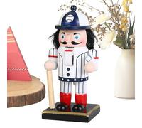 Noisette de Noël - Ornement à thème sportif de 6 pouces pour décor de vacances, footballeur et joueur de baseball figurine avec design à collectionner, affichage festif pour manteau, étagère, table, f
