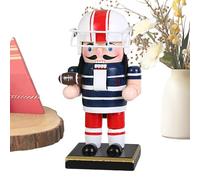 Noisette de Noël - Ornement à thème sportif de 6 pouces pour décor de vacances, footballeur et joueur de baseball figurine avec design à collectionner, affichage festif pour manteau, étagère, table, f