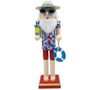 Noisette du Père Noël Figure Traditionnelle Noisette en Bois Traditionnel Hawaiian Surfer Santa sur Le thème de Noël sur Le thème des Tables et étagères Style-1