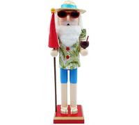 Noisette du Père Noël Figure Traditionnelle Noisette en Bois Traditionnel Hawaiian Surfer Santa sur Le thème de Noël sur Le thème des Tables et étagères Style-3-3