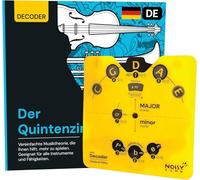 Noisy Clan - Cercle des Quintes + Livre Théorie Musicale en Allemand - Roue d’Accords Pro avec Support - Apprentissage Guitare, Harmonie, Progressions - Outil Musique Débutant