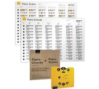 Noisy Clan Ensemble d'affiches de piano - Échelles, clés, accords et cercle des cinquièmes Outil d'apprentissage de la musique pour la rentrée scolaire - Affiches de 63,5 x 61 cm en toile emballée