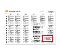 Noisy Clan Guide de structure d'accords de piano, affiches de 63,5 x 61 cm en toile emballée pliée. Rendez la théorie musicale facile et jouez plus avec ces affiches de feuilles de triche - Outil