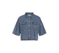 Noisy May Enza Regular Short Sleeve Shirt Bleu M Femme