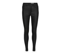 Noisy May NMCALLIE HW Skinny Coated Pants Noos Pantalon, Black, XL 34 Femme