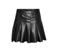 Noisy may Nmpaulo Hw Mini Jupe plissée en polyuréthane pour Femme, Noir, M