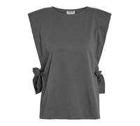 NOISY MAY Haut sans Manches Femme Ample Col Rond Détail Noeud Top été, Couleurs:Gris, Taille:M