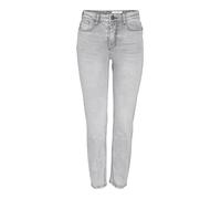 Noisy May Moni Straght Ankle Fit Az277lg High Waist Jeans Gris 28 / 30 Femme