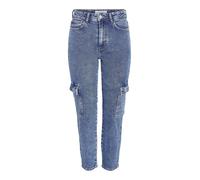 Noisy may Jeans cargo 'Moni' beige / bleu denim, Taille 25 Longueur 30
