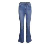 Noisy may Jeans NMSALLIE HW Flare VI162LB - Flare Fit - Bleu Clair Denim W25-W32-75% Coton, Bleu Jeans Clair, 30W x 30L
