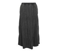 NOISY MAY Jupe Longue pour Femme avec Taille élastique et Design Denim Vintage Volants SUPERMARKT, Couleurs:Noir, Taille:M