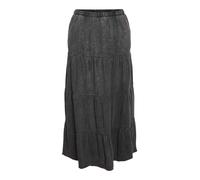 NOISY MAY Jupe Longue pour Femme avec Taille élastique et Design Denim Vintage Volants SUPERMARKT, Couleurs:Noir, Taille:M