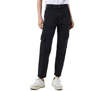 NOISY MAY Moni - Pantalon Cargo Taille Haute Femme Pantalon Cargo Noir Cargo